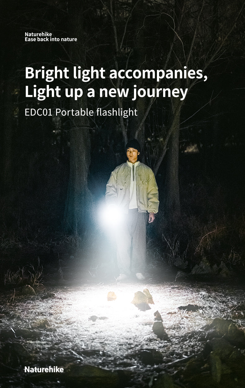 【新品訂購】EDC01 超輕 強光 手電筒 ｜ 戶外 露營 照明 CNK2450ZM016