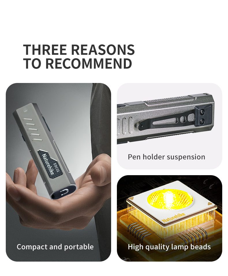 【新品訂購】EDC01 超輕 強光 手電筒 ｜ 戶外 露營 照明 CNK2450ZM016