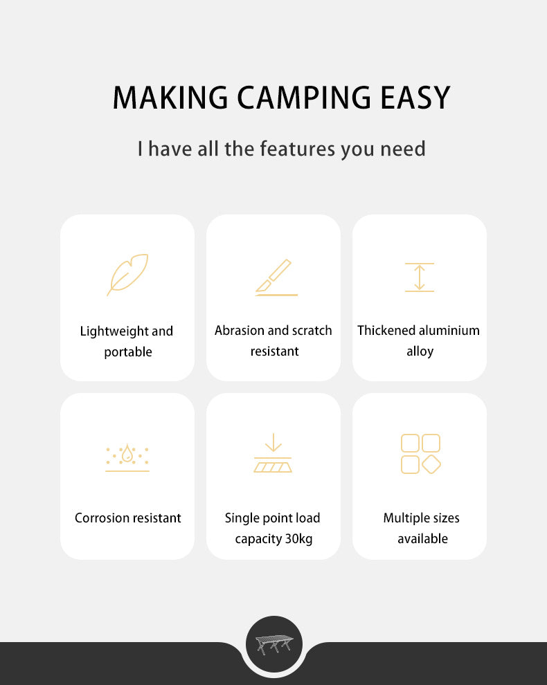 【新品訂購】輕量鋁合金蛋捲桌M/L/XL 碼｜戶外野餐露營桌｜便攜易收納｜ CNK2300JU010