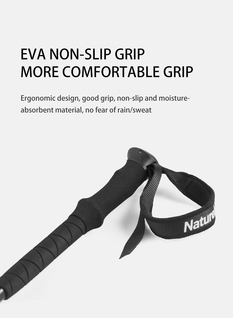 【新品訂購】ST07加長款輕量碳纖維五節行山杖｜NH18D010-Z