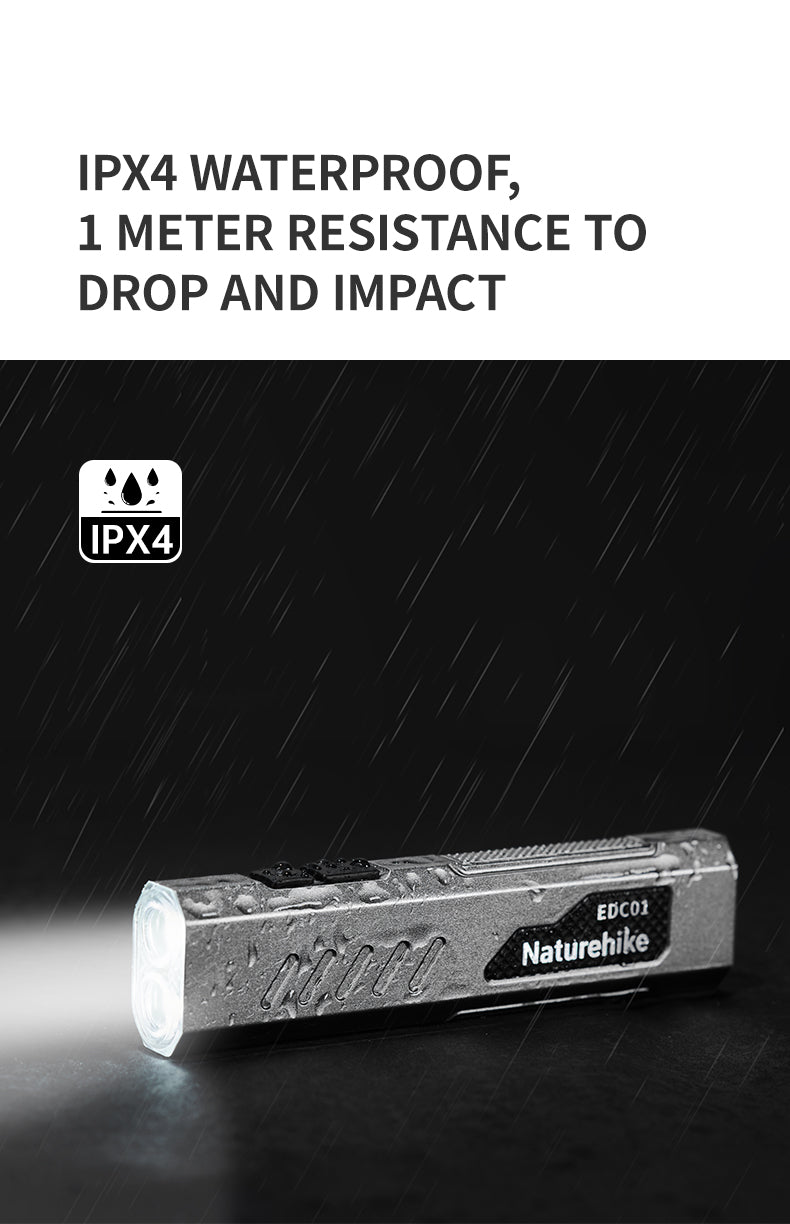 【新品訂購】EDC01 超輕 強光 手電筒 ｜ 戶外 露營 照明 CNK2450ZM016