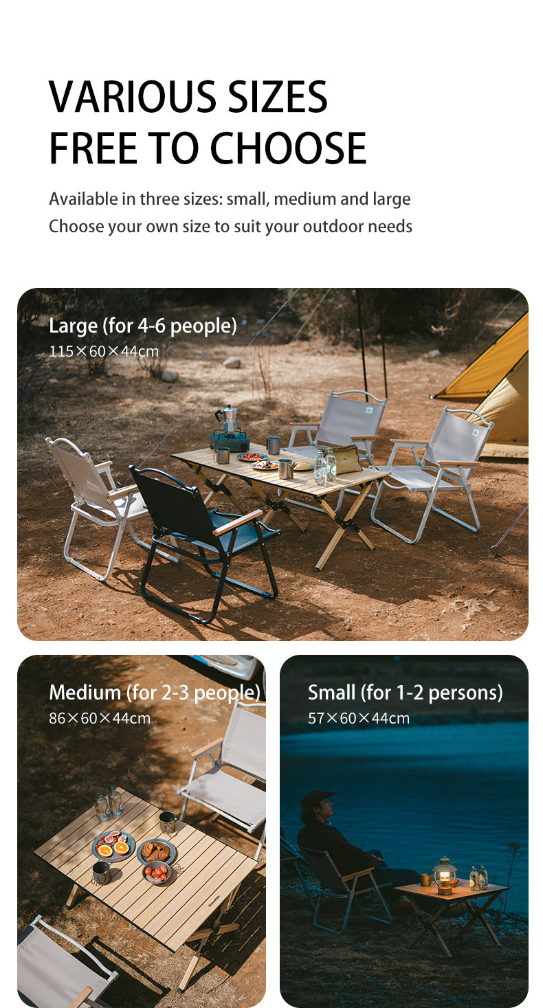 【新品訂購】輕量鋁合金蛋捲桌M/L/XL 碼｜戶外野餐露營桌｜便攜易收納｜ CNK2300JU010