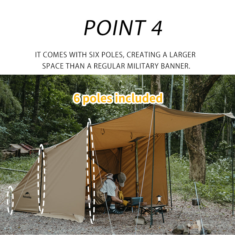 【新品訂購】山澗行軍 多功能單人帳篷/天幕 | 寬敞防風雨 | 團體遮陽 CNK2450WS026