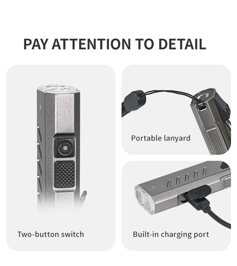 【新品訂購】EDC01 超輕 強光 手電筒 ｜ 戶外 露營 照明 CNK2450ZM016