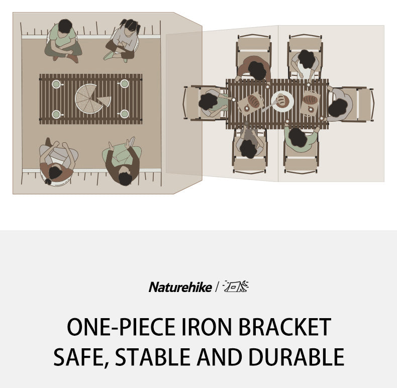 【Featured】鄉村風6.0 速開防水6人帳篷 (附帳篷柱)