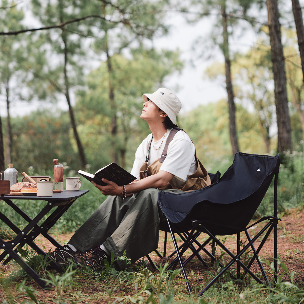 【新品訂購】星月T01 摺疊月亮椅 | 輕量碳鋼支架 | 舒適高背露營椅 | 承重 120KG CNH23JU13002