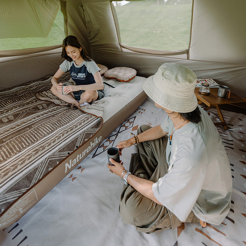 【Featured】鄉村風6.0 速開防水6人帳篷 (附帳篷柱)