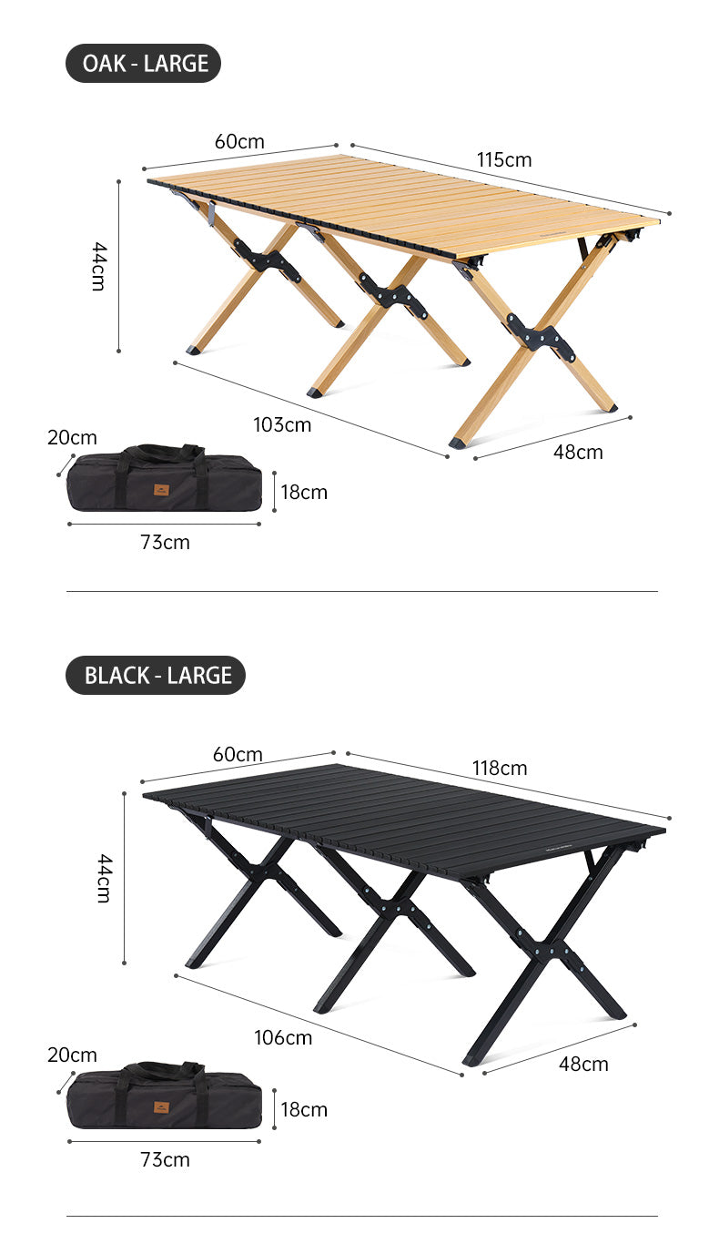 【新品訂購】輕量鋁合金蛋捲桌M/L/XL 碼｜戶外野餐露營桌｜便攜易收納｜ CNK2300JU010