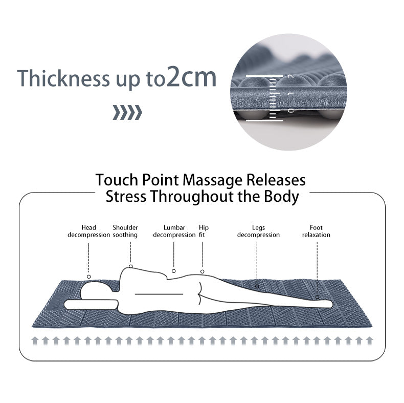 【Featured】單人蛋巢折疊式露營床墊 - 藍色/卡奇色