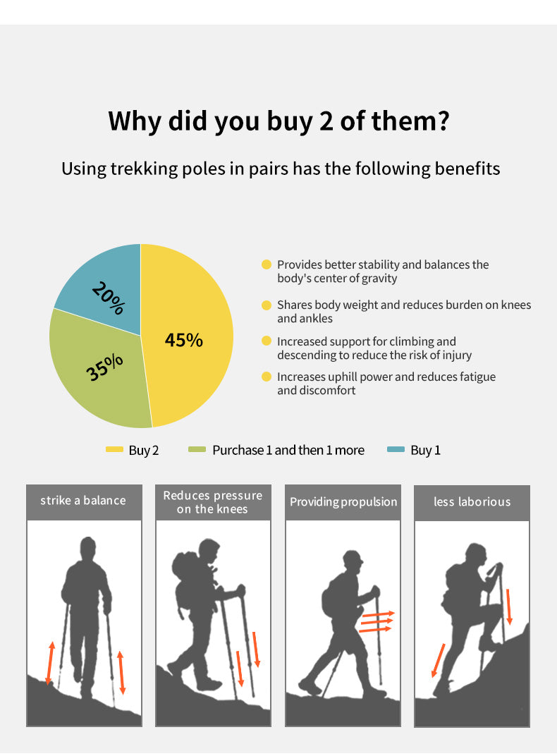 鋁合金五節式折疊登山杖(一枝) | 五節折疊 | 輕便耐用 CNK2450DS013