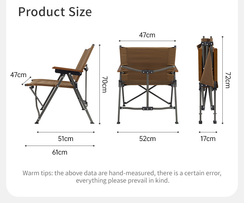 【新品訂購】暮望L04速開折疊椅 | 輕量化克米特椅 | 櫸木扶手露營椅 CNK2300JJ018