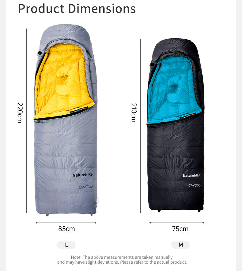 【新品訂購】輕量化 方形 羽絨被 睡袋｜CW700 露營 保暖 信封式｜CNK2450WS048