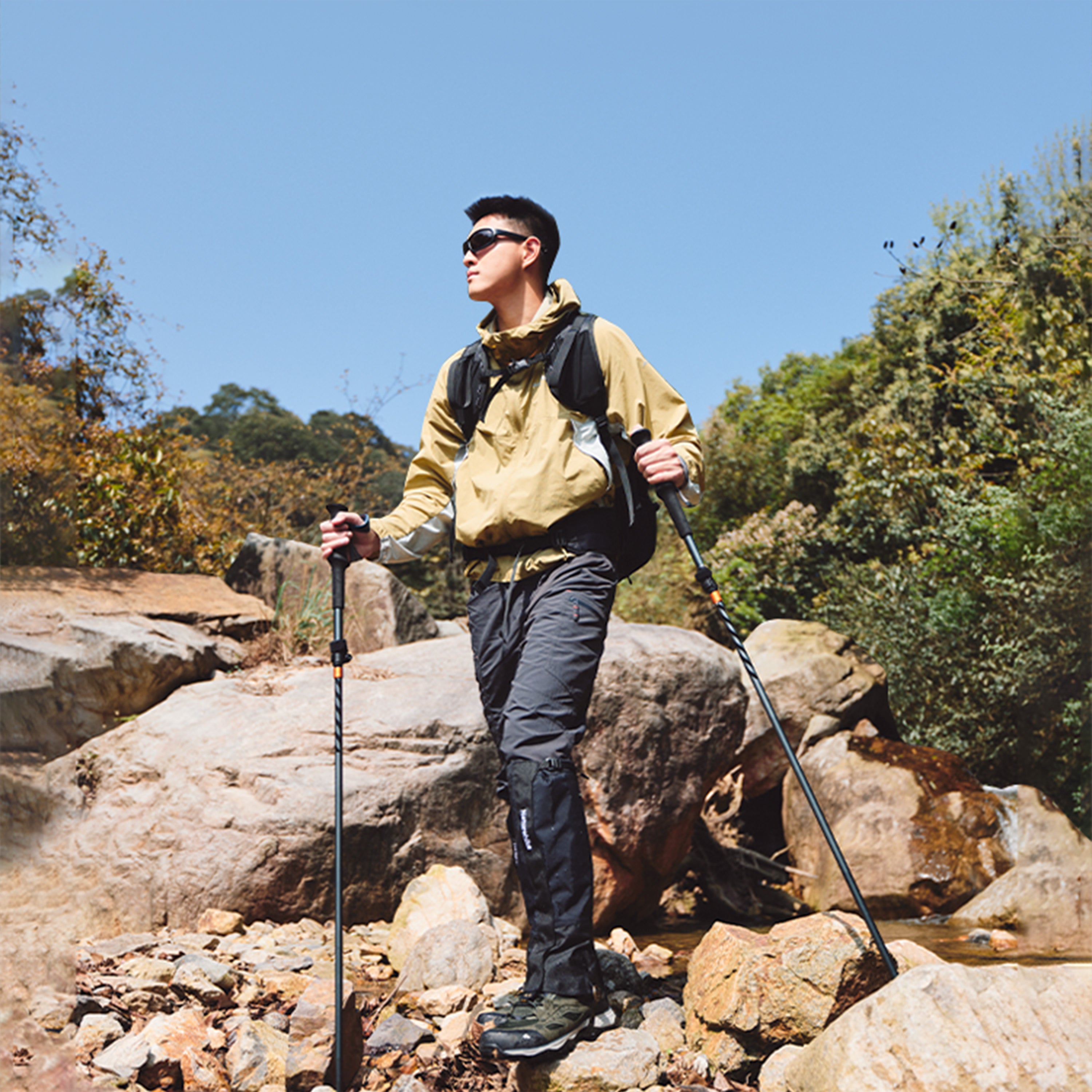 鋁合金五節式折疊登山杖(一枝) | 五節折疊 | 輕便耐用 CNK2450DS013