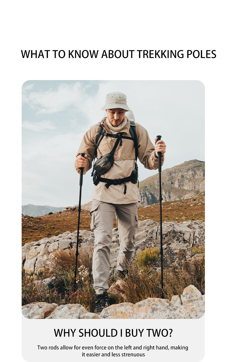 【新品訂購】ST07加長款輕量碳纖維五節行山杖｜NH18D010-Z