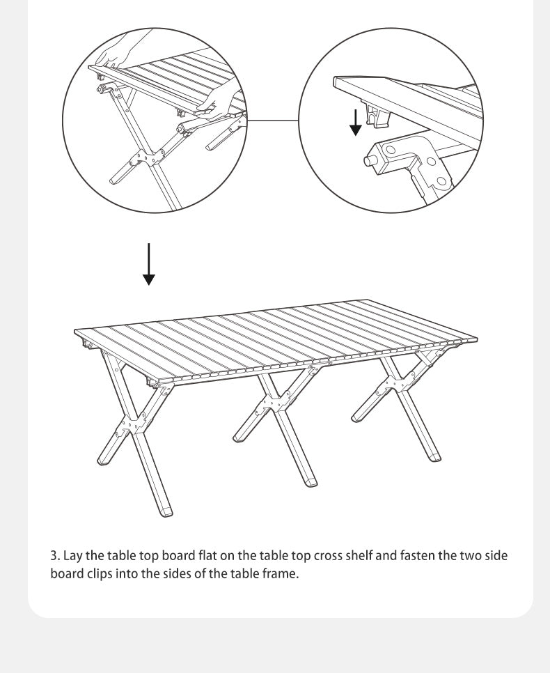 【新品訂購】輕量鋁合金蛋捲桌M/L/XL 碼｜戶外野餐露營桌｜便攜易收納｜ CNK2300JU010