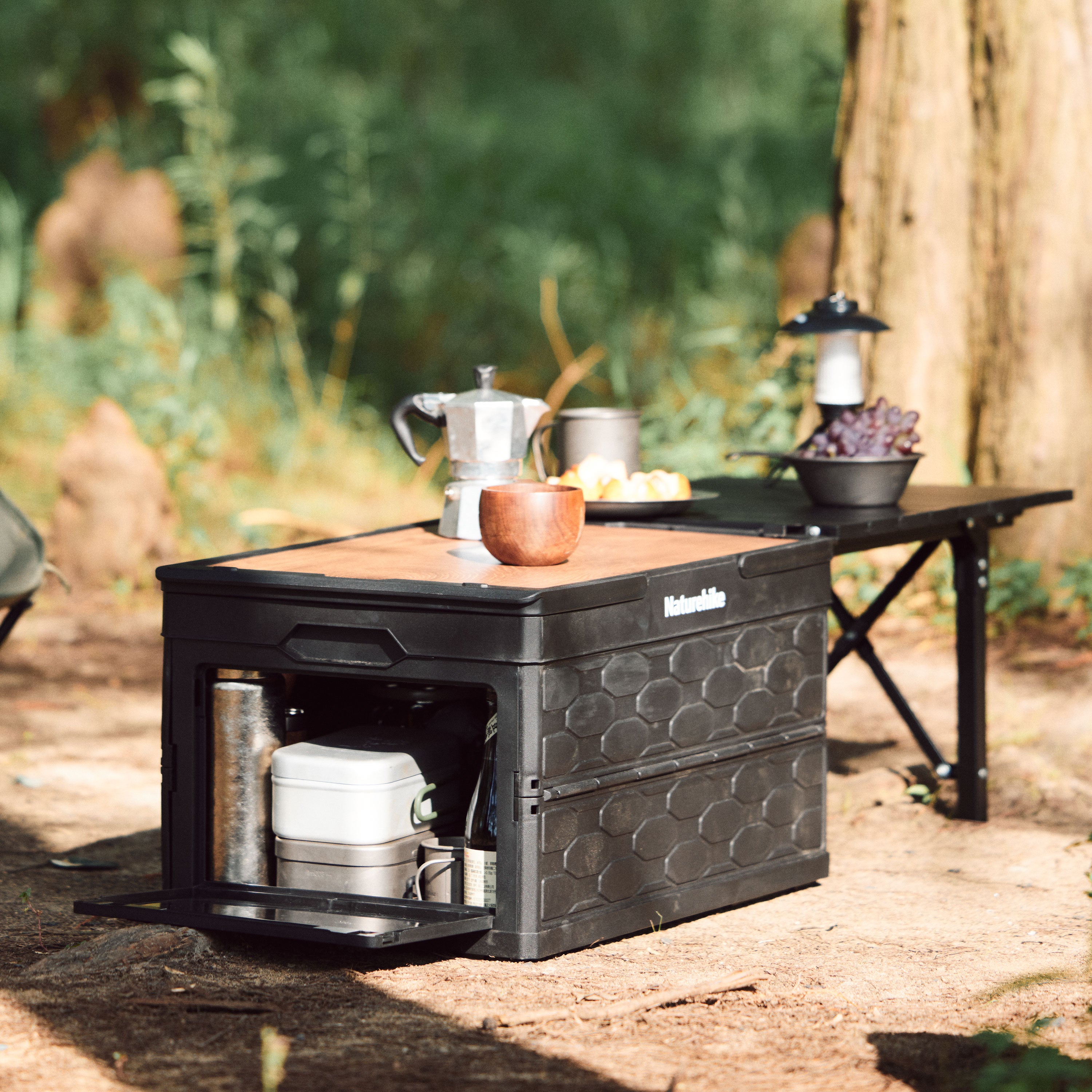 【新品訂購】二合一折疊儲物箱 (50L) 及木桌 | 7075 鋁合金露營收納 | CNK2450XB018