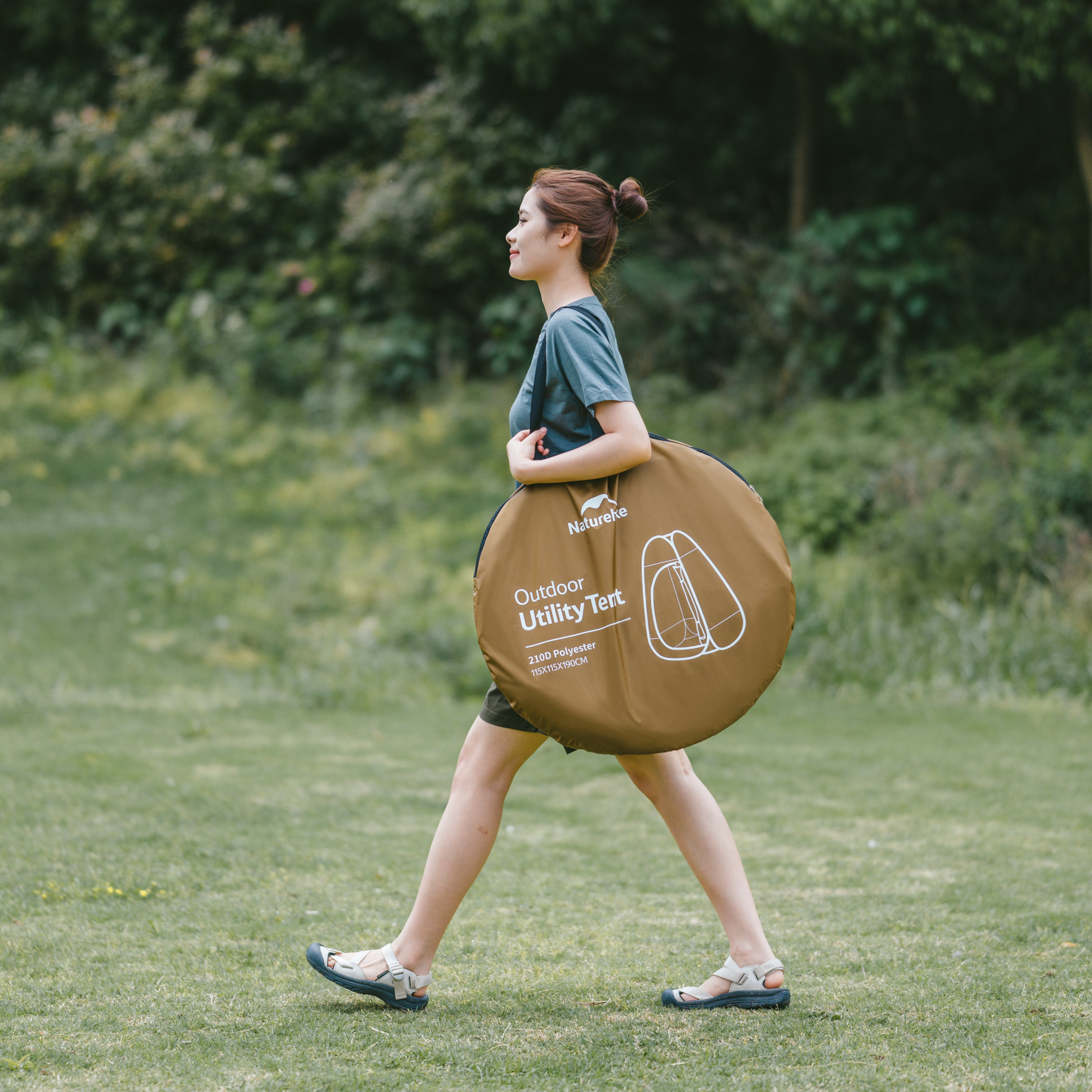 【新品訂購】便攜式速開更衣帳篷｜露營淋浴廁所隱私帳｜防水防風 190cm 高 NH17Z002-P