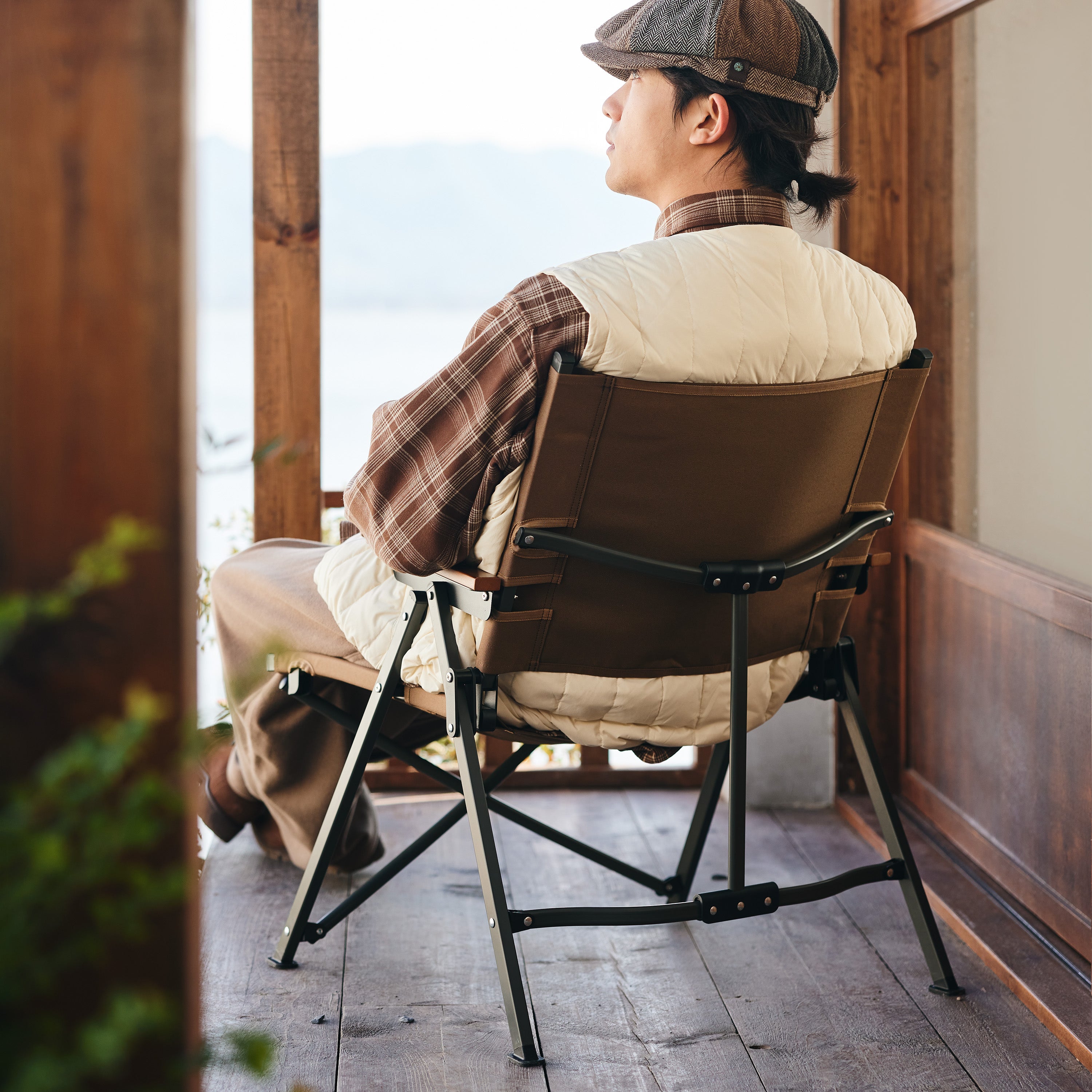 【新品訂購】暮望L04速開折疊椅 | 輕量化克米特椅 | 櫸木扶手露營椅 CNK2300JJ018