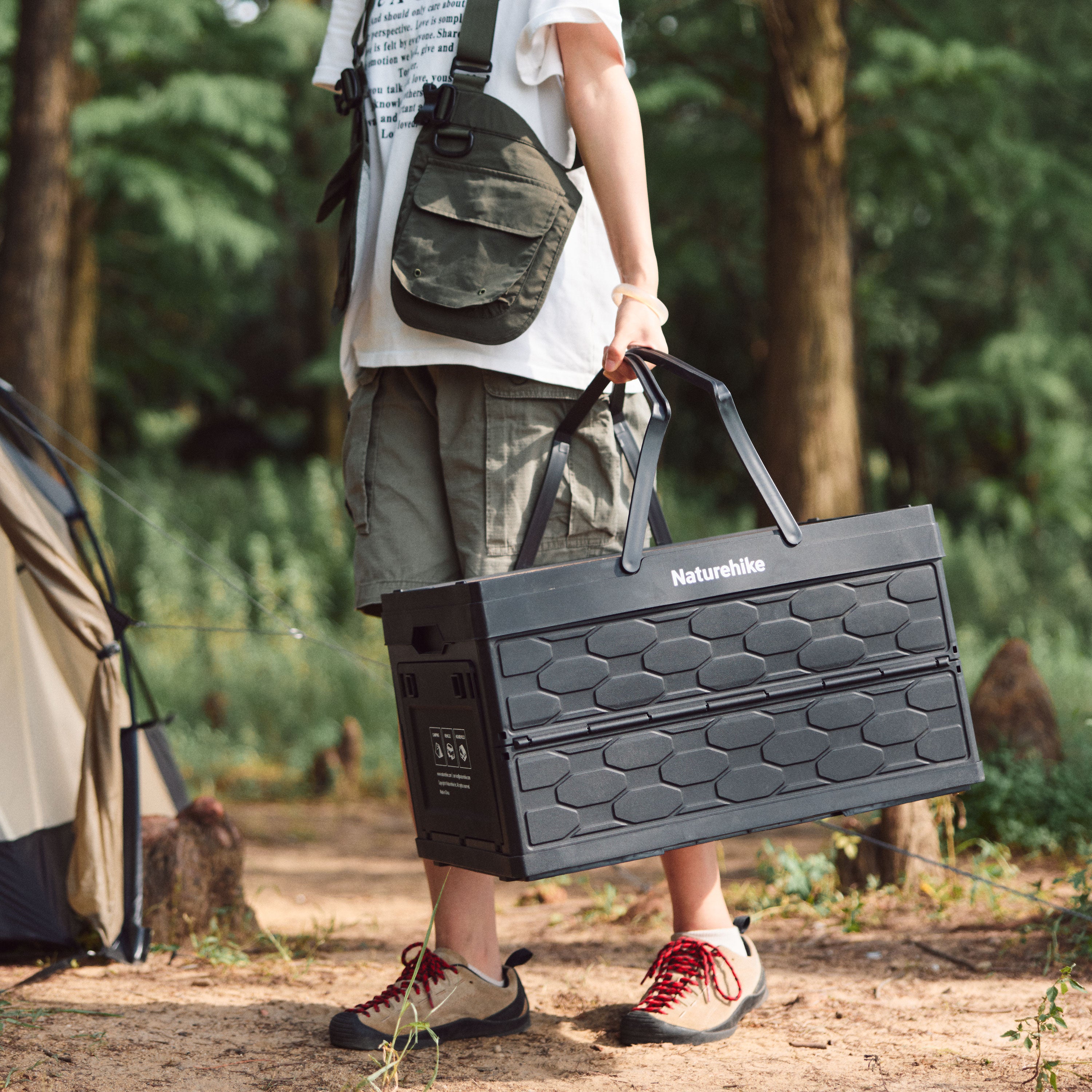 【新品訂購】二合一折疊儲物箱 (50L) 及木桌 | 7075 鋁合金露營收納 | CNK2450XB018