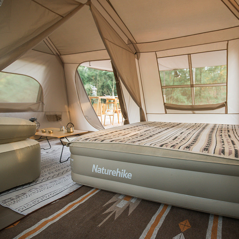 【Featured】鄉村風13.0 兩房一廳6-8人自動帳篷 (附帳篷柱)