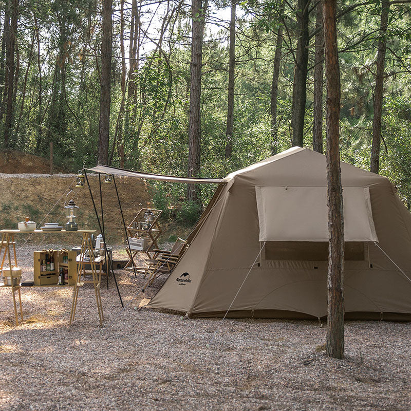 【Featured】鄉村風13.0 兩房一廳6-8人自動帳篷 (附帳篷柱)