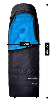 【新品訂購】輕量化 方形 羽絨被 睡袋｜CW700 露營 保暖 信封式｜CNK2450WS048