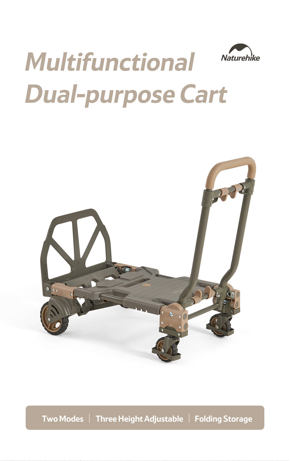 【新品訂購】 TC08二合一折疊滑輪手推車 ｜兩用露營搬運車CNH22JU024