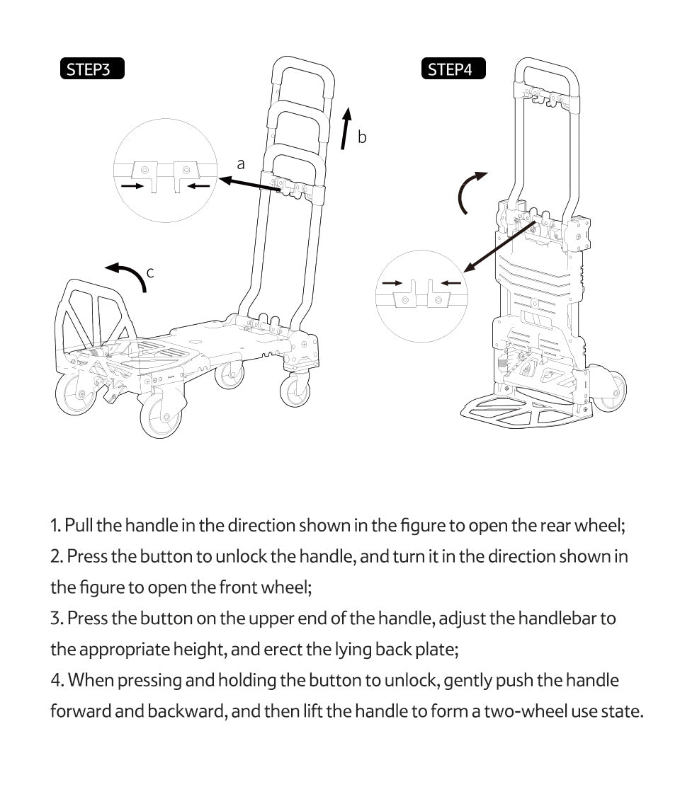 【新品訂購】 TC08二合一折疊滑輪手推車 ｜兩用露營搬運車CNH22JU024