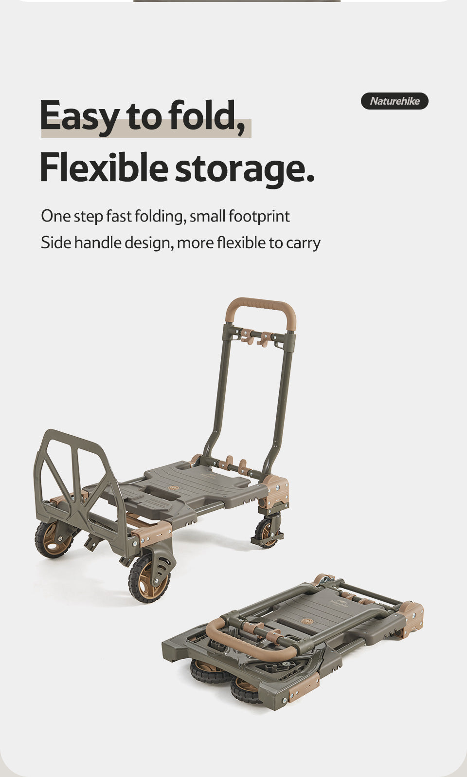 【新品訂購】 TC08二合一折疊滑輪手推車 ｜兩用露營搬運車CNH22JU024