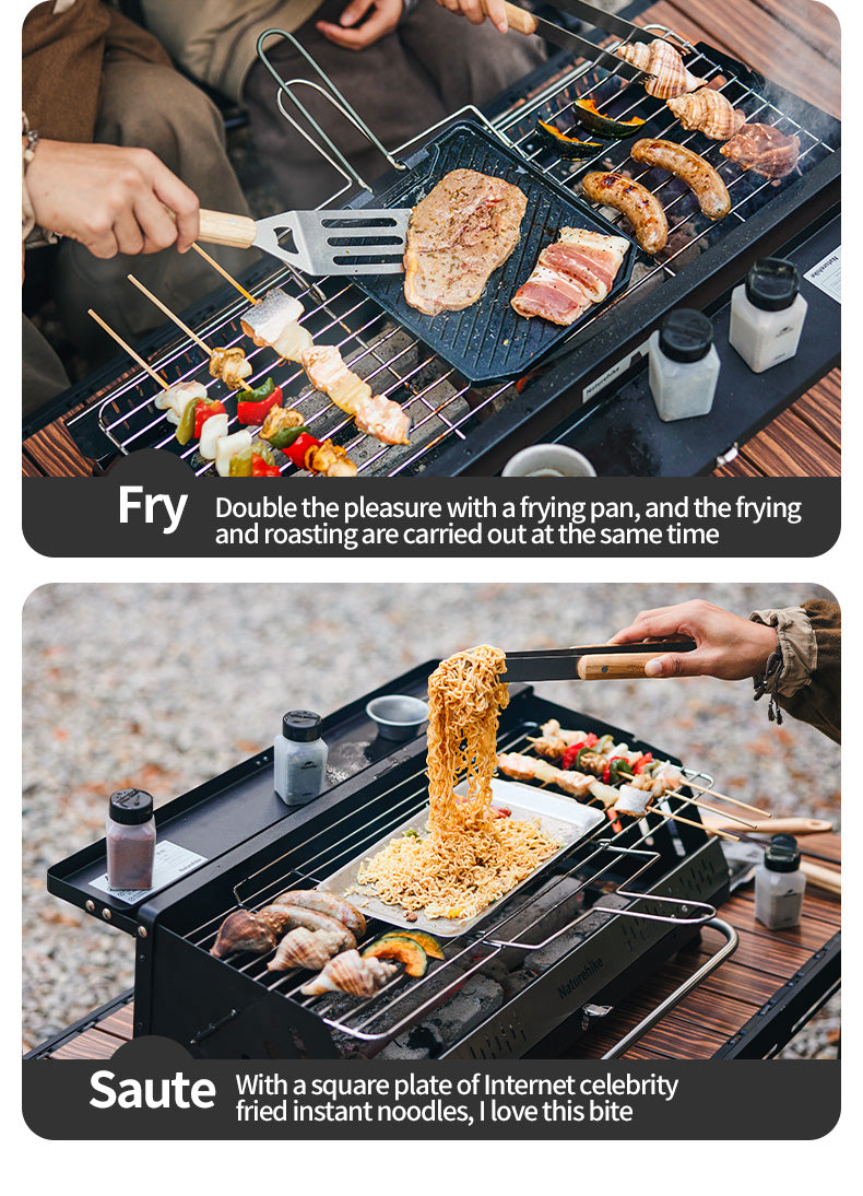 【新品訂購】墨煙可摺疊立式燒烤架多功能折疊｜露營燒烤桌CNK2300015