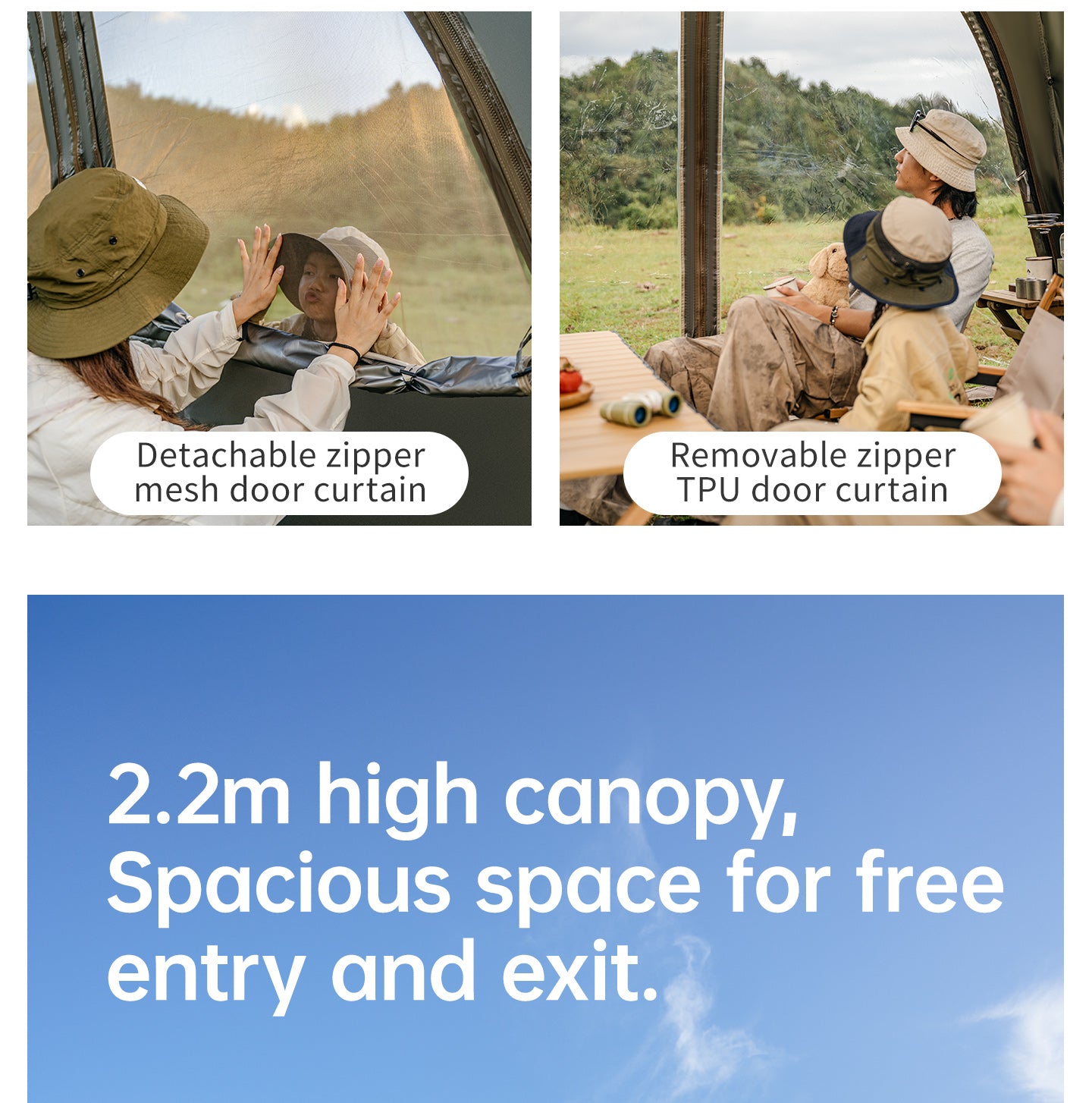 【新品訂購】四邊雲界自立速開天幕｜一體式快開｜戶外客廳 CNK230WS014