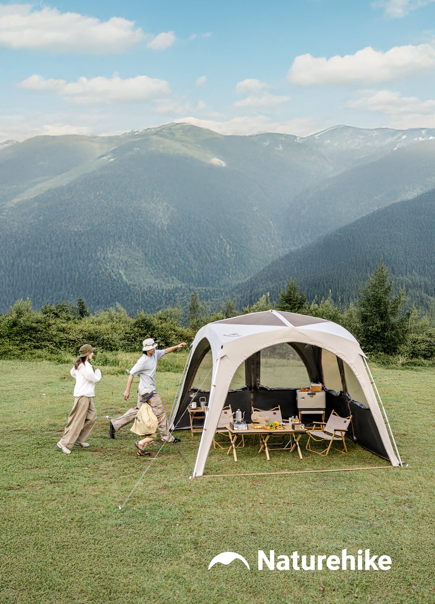 【新品訂購】四邊雲界自立速開天幕｜一體式快開｜戶外客廳 CNK230WS014