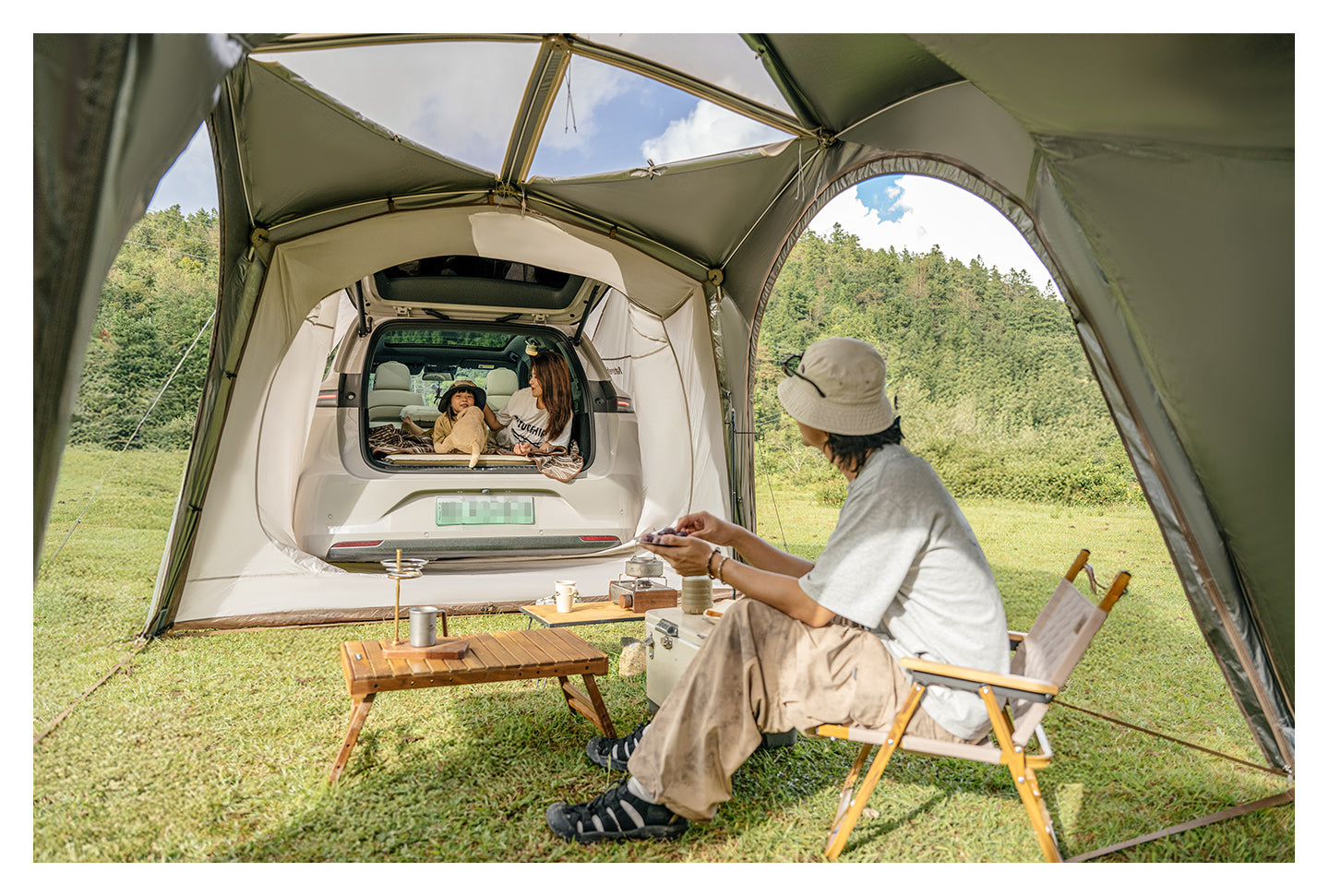 【新品訂購】四邊雲界自立速開天幕｜一體式快開｜戶外客廳 CNK230WS014