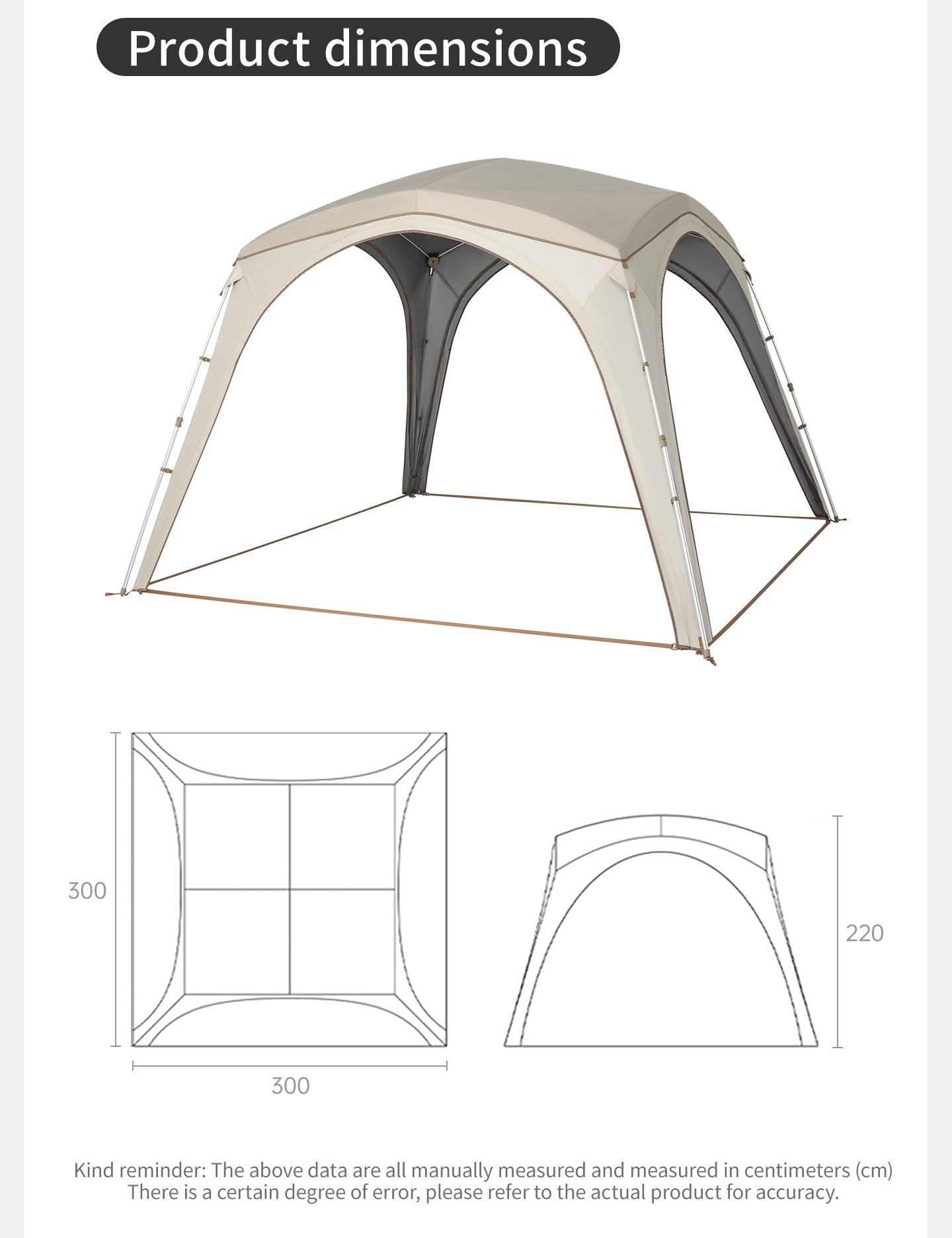 【新品訂購】六邊雲界自立速開天幕｜一體式快開｜戶外客廳 CNK230WS014
