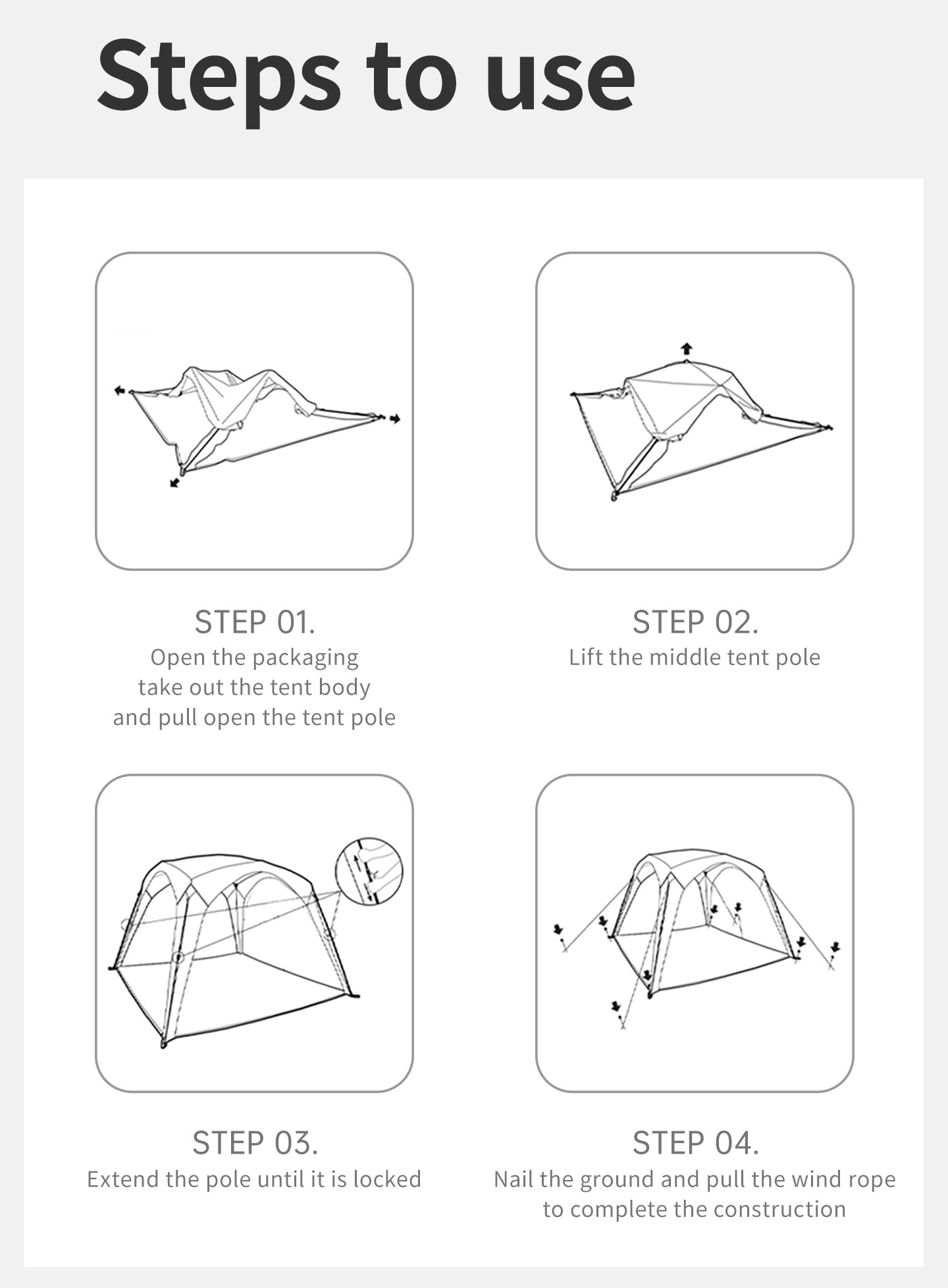 【新品訂購】四邊雲界自立速開天幕｜一體式快開｜戶外客廳 CNK230WS014