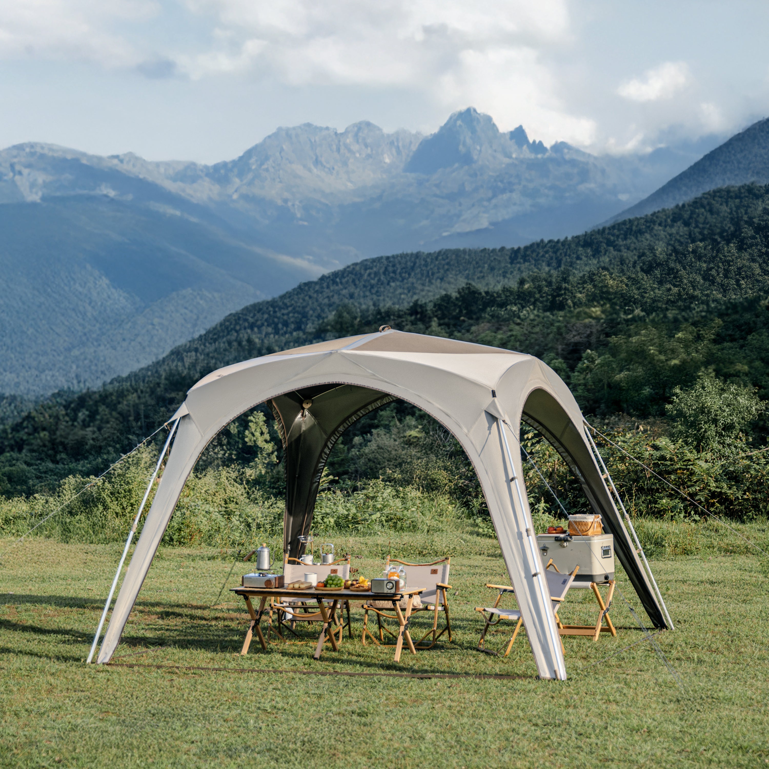 【新品訂購】四邊雲界自立速開天幕｜一體式快開｜戶外客廳 CNK230WS014