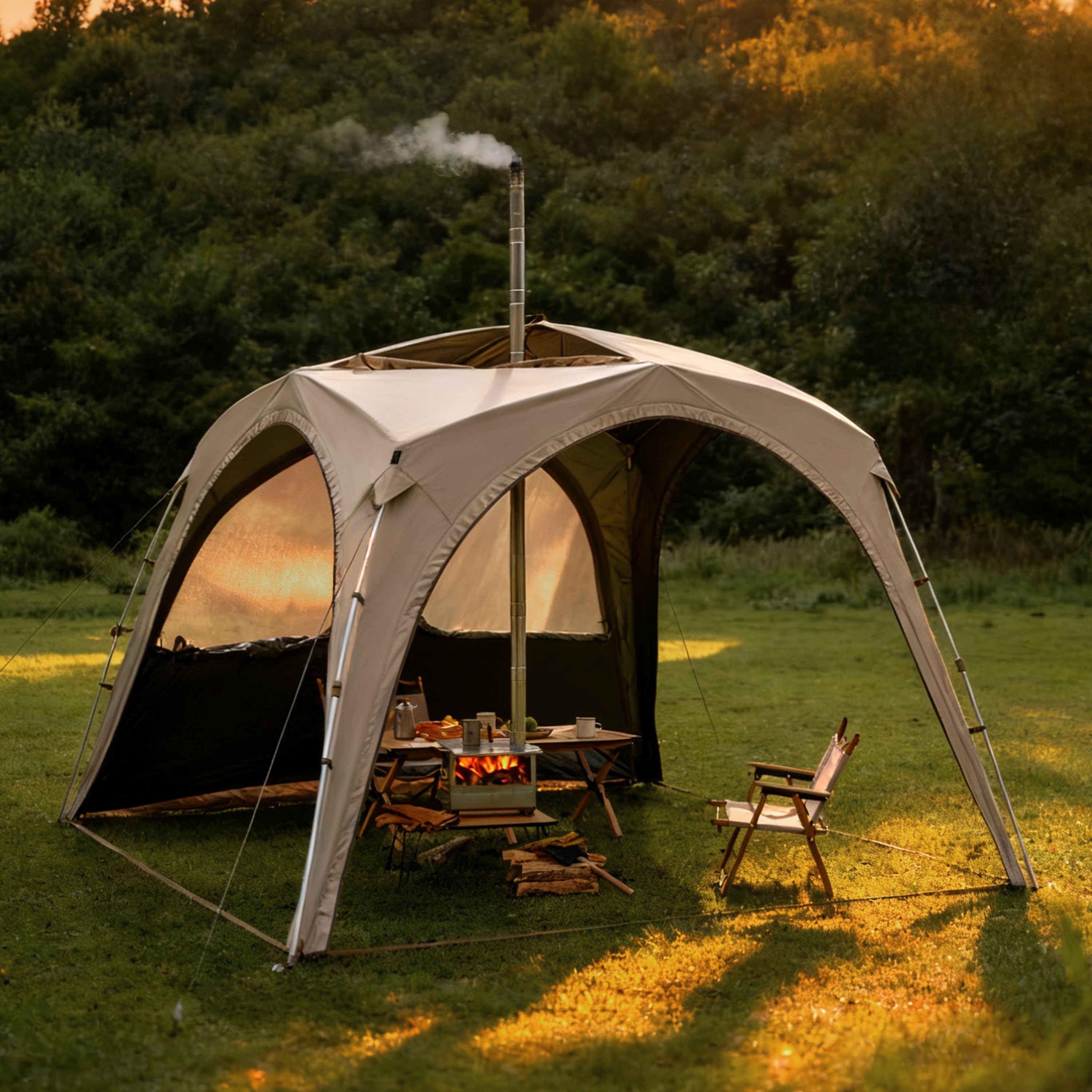 【新品訂購】四邊雲界自立速開天幕｜一體式快開｜戶外客廳 CNK230WS014