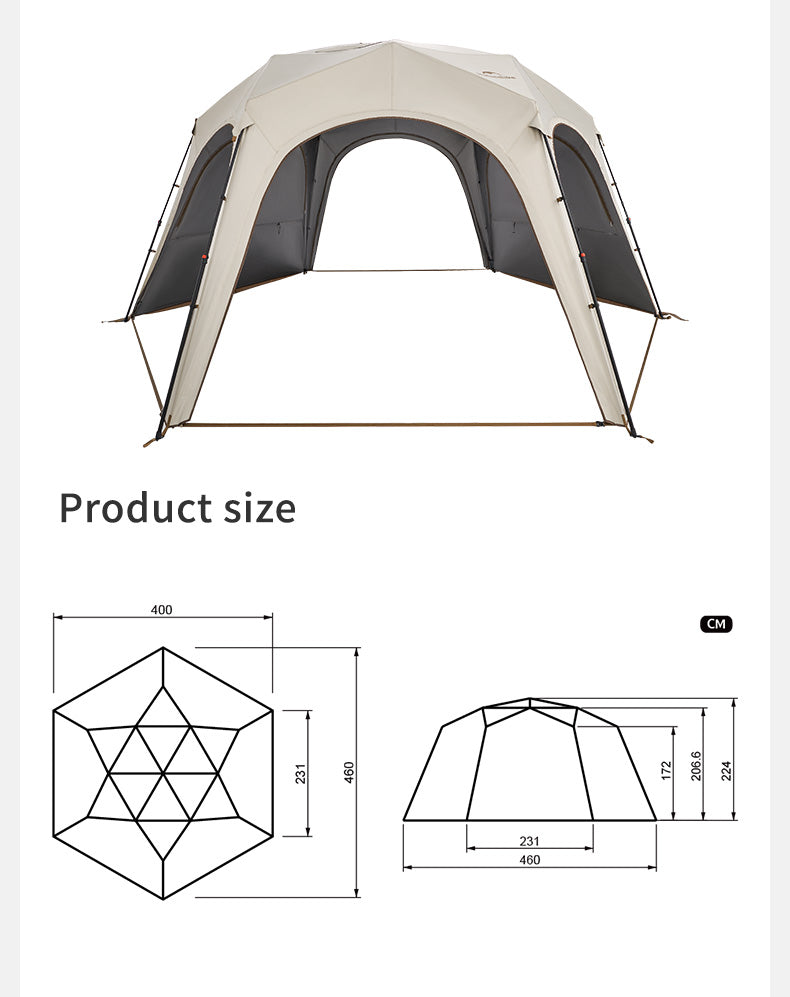 【新品訂購】六邊雲界自立速開天幕｜一體式快開｜戶外客廳 CNK230WS014