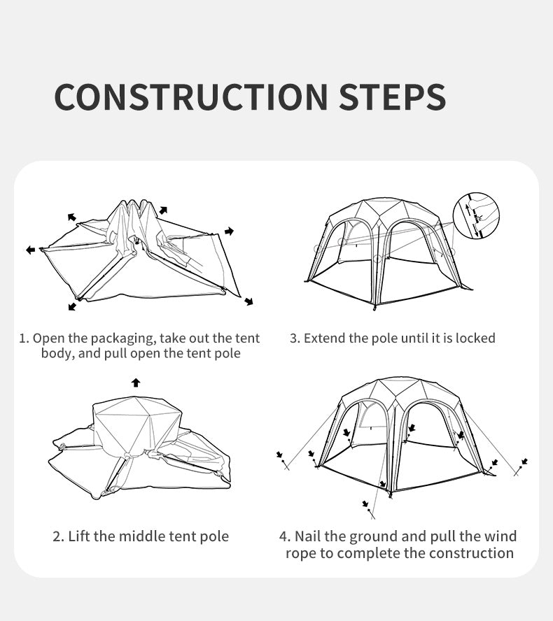 【新品訂購】六邊雲界自立速開天幕｜一體式快開｜戶外客廳 CNK230WS014