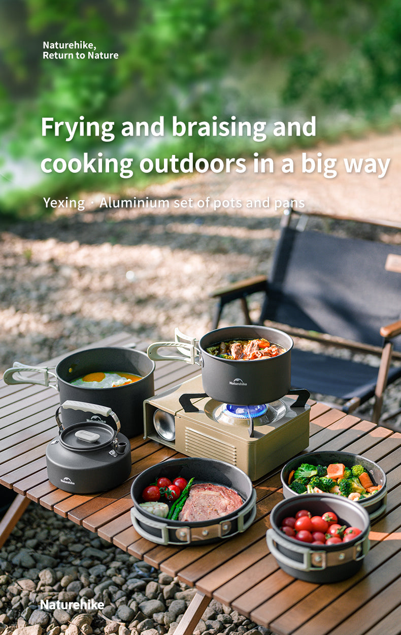 【新品訂購】鋁合金露營廚具套鍋 ｜野外煎煮套裝｜CNK2450CF010