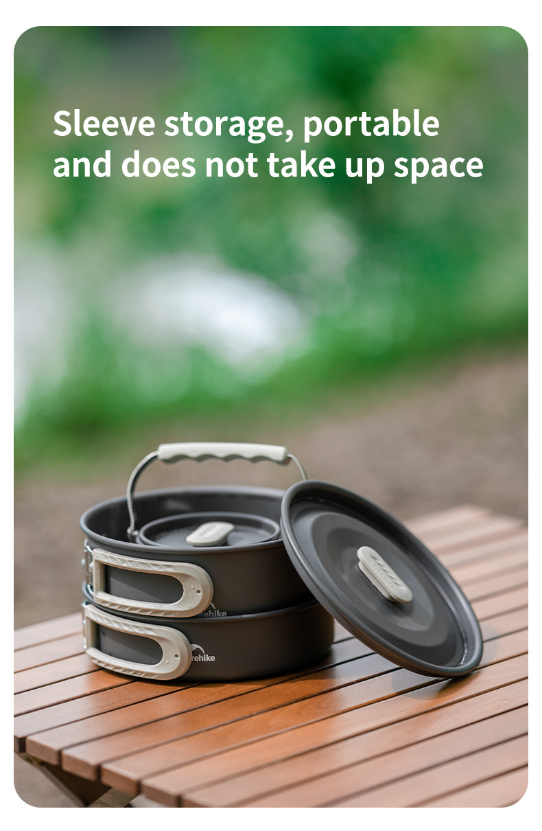 【新品訂購】鋁合金露營廚具套鍋 ｜野外煎煮套裝｜CNK2450CF010