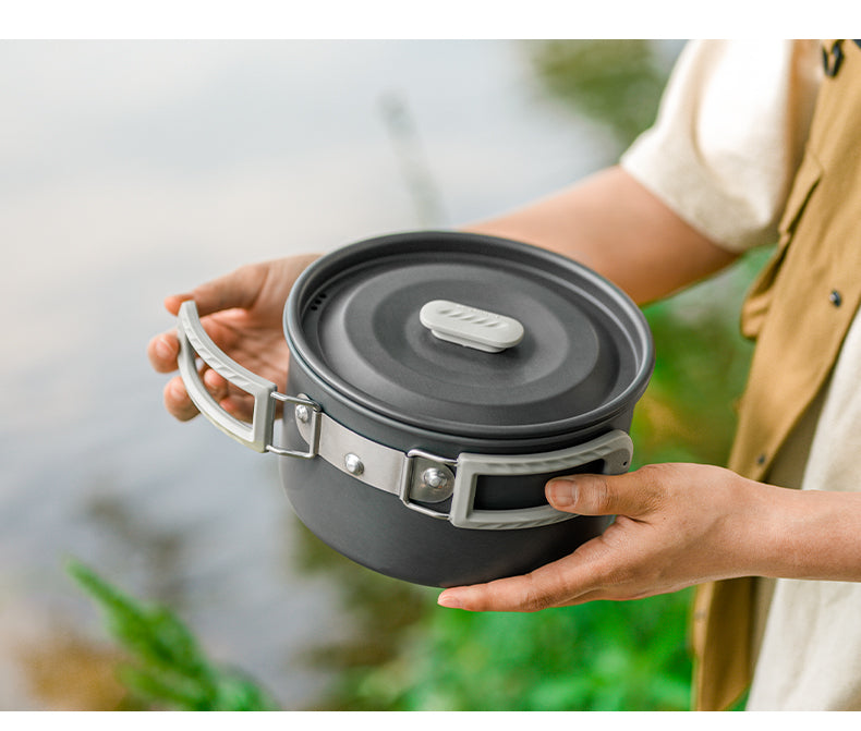 【新品訂購】鋁合金露營廚具套鍋 ｜野外煎煮套裝｜CNK2450CF010