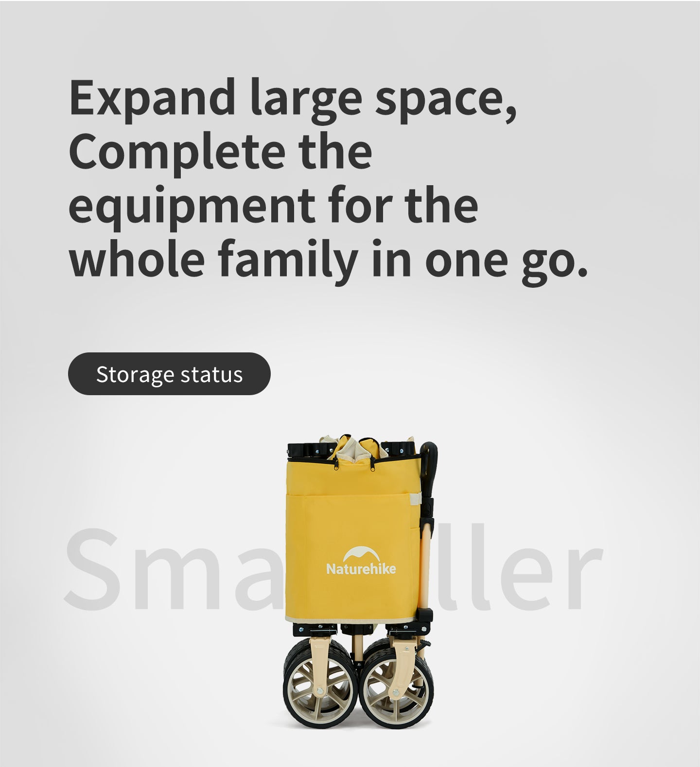 【新品訂購】露營車便携可折疊手推車｜可擴展後蓋｜大空間｜CNK2450JJ017