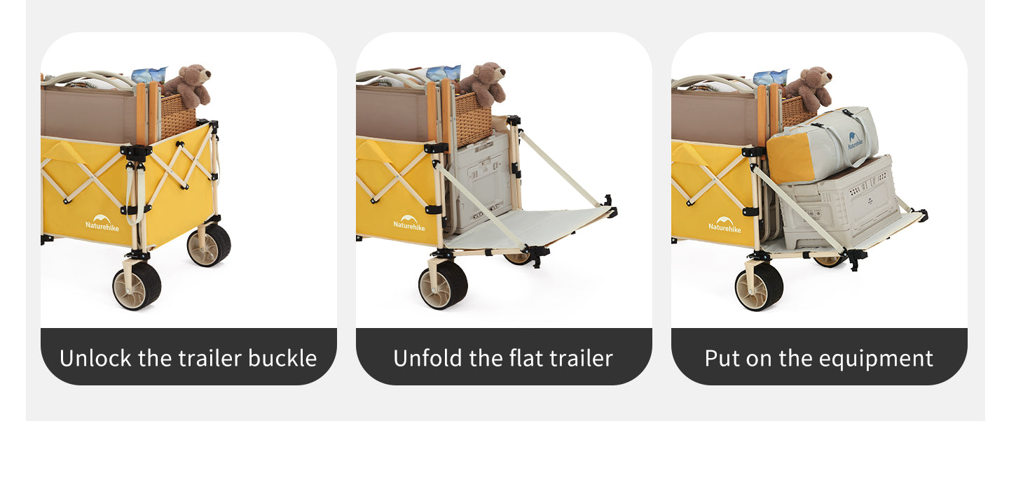 【新品訂購】露營車便携可折疊手推車｜可擴展後蓋｜大空間｜CNK2450JJ017