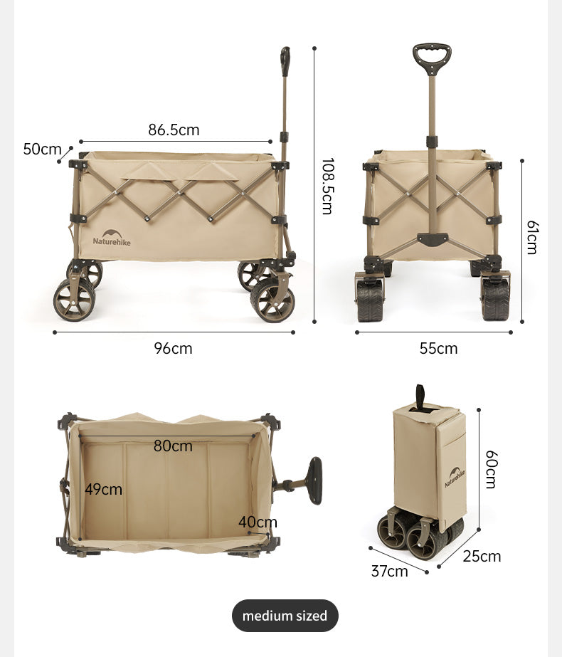 【新品訂購】全地形折疊式手推車 - 大碼/中碼/細碼