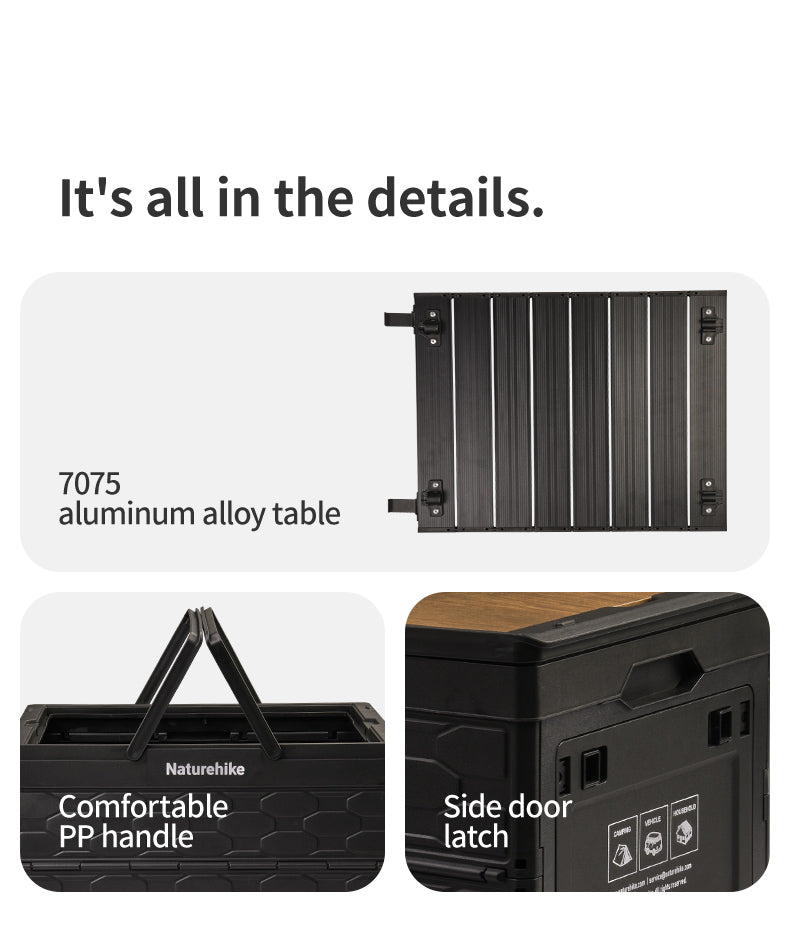 【新品訂購】二合一折疊儲物箱 (50L) 及木桌 | 7075 鋁合金露營收納 | CNK2450XB018