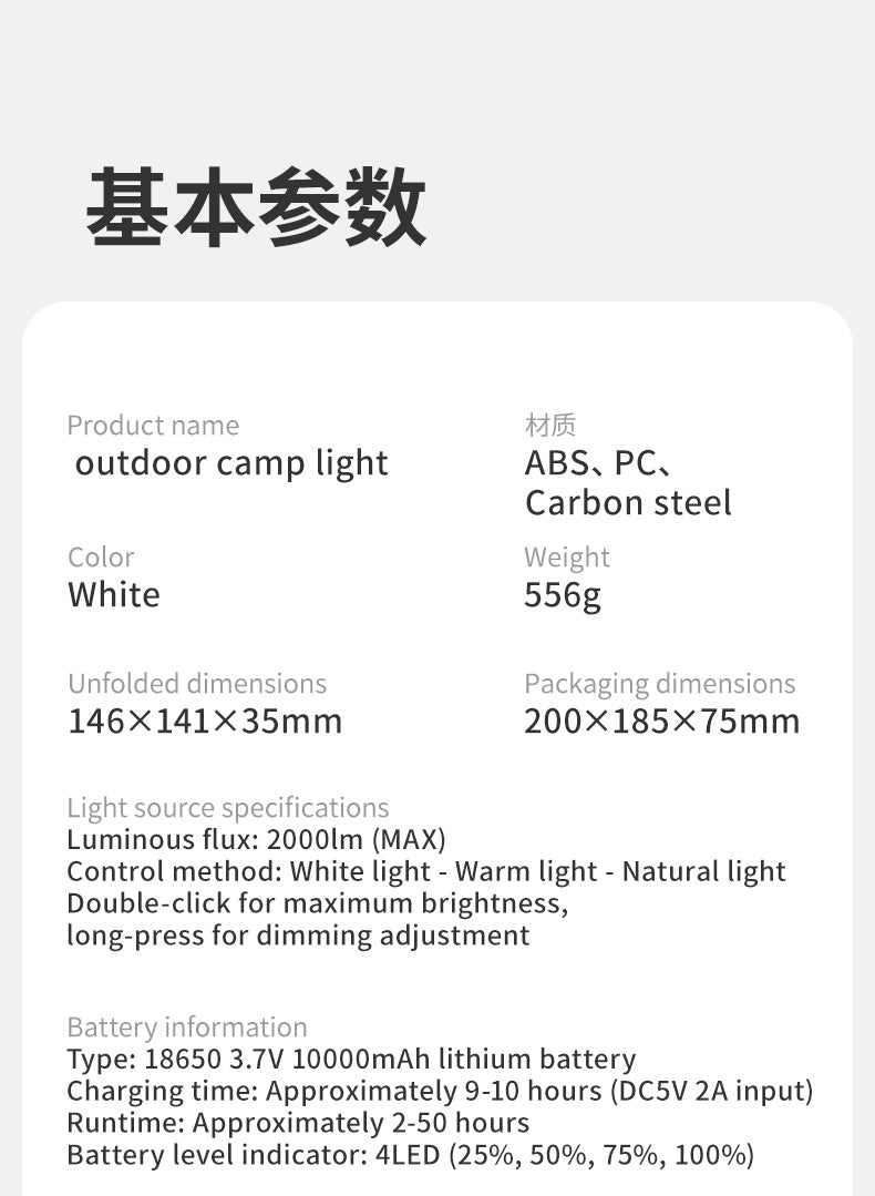 【Featured】IP54 防水露營燈