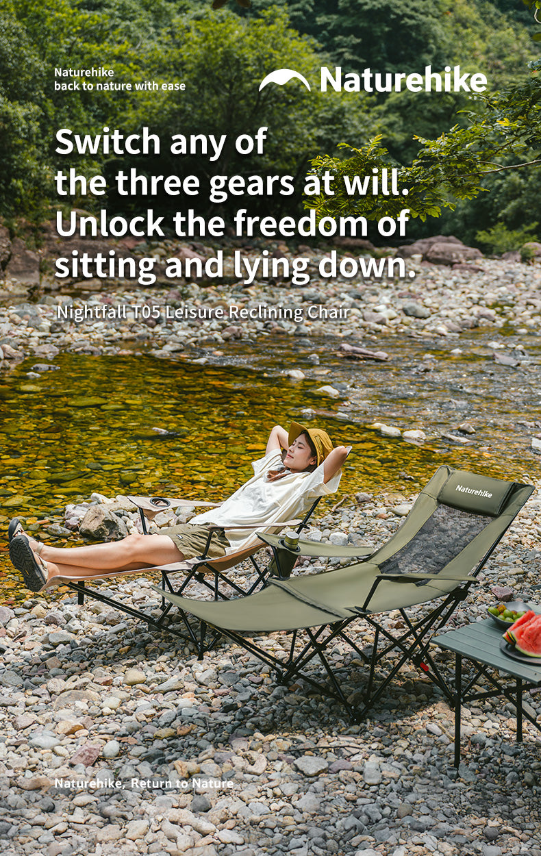 【新品訂購】T05 可躺椅附網狀頭枕腳墊 ｜戶外露營休閒椅 ｜CNK2550JJ023