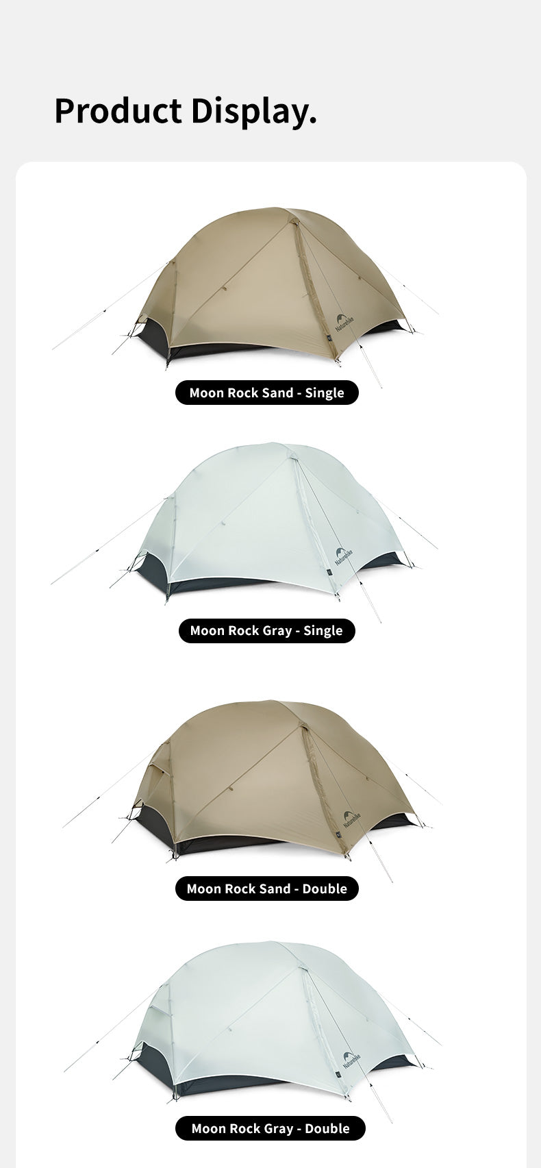 【新品訂購】自然雲up系列帳篷｜UL雙層2人露營帳篷便攜式超輕露營帳篷｜CNK2550WS016