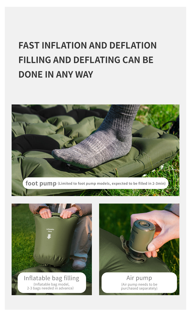 【新品訂購】 FC01 超輕充氣露營墊 | 附氣泵摺疊床墊 |CNK2550WS019